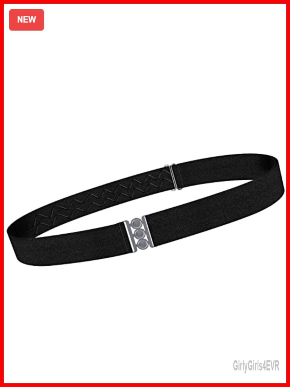 Invisible No Show Elastic Belt for Women Non Slip Adjustable Stretch 1.5" Width